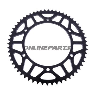 Kædehjul 58T deling 428 sort indvendig diameter 136 boltecirkel 156
