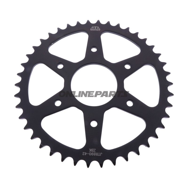 Tandhjul 42T deling 520 sort indvendig diameter 063 boltecirkel 110