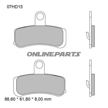 Bremseklods sintret foran SA Brembo Alternativ: 7321391