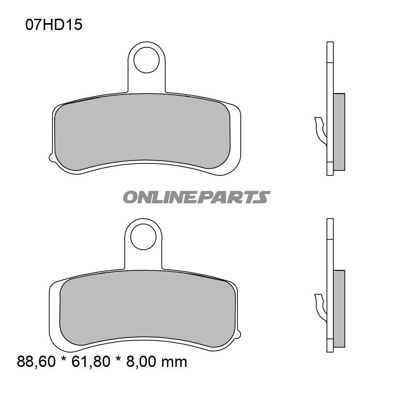 Bremseklods sintret foran SA Brembo Alternativ: 7321391