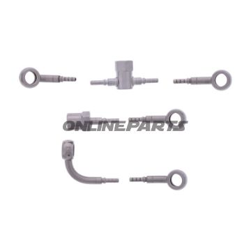 Bremsslange Stålflex Kit Tilslutning sølv 4-delt bl.a. BMW R 1200 C