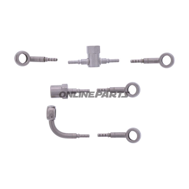 Bremsslange Stålflex Kit Tilslutning sølv 4-delt bl.a. BMW R 1200 C