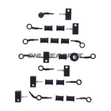 Bremsslange Stålflex Kit Tilslutning sort 9-delt bl.a. Honda VFR 800