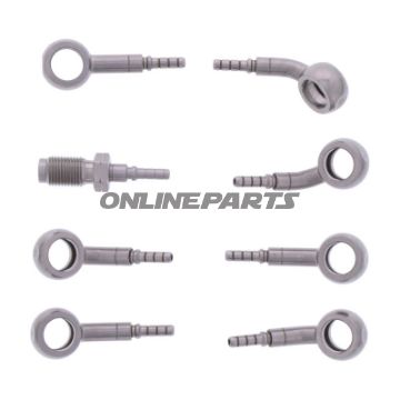 Bremsslange Stålflex Kit Tilslutning sølv 4-delt bl.a. BMW R 1100 R