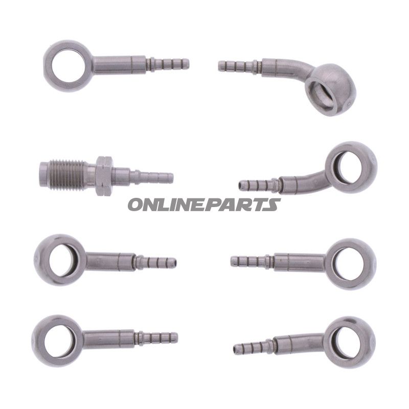 Bremsslange Stålflex Kit Tilslutning sølv 4-delt bl.a. BMW R 1100 R