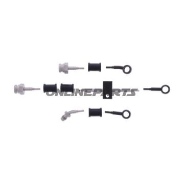 Bremsslange Stålflex Kit Tilslutning sort 4-delt bl.a. Suzuki AN 650 A