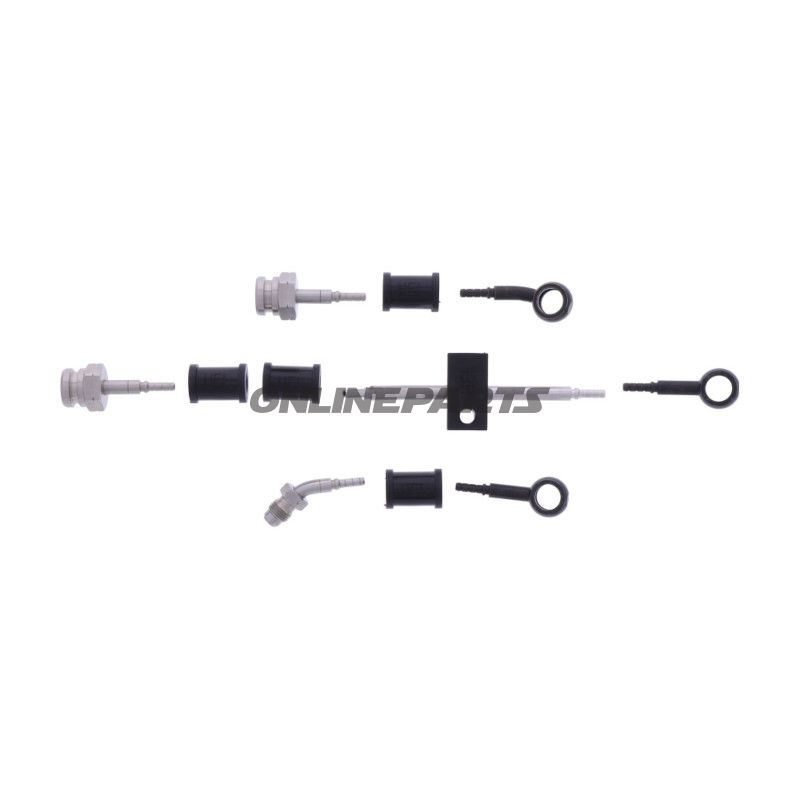 Bremsslange Stålflex Kit Tilslutning sort 4-delt bl.a. Suzuki AN 650 A