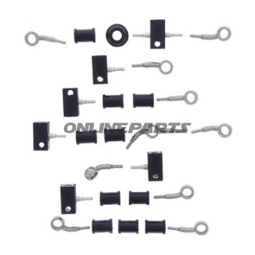 Bremsslange Stålflex Kit Tilslutning sølv 9-delt bl.a. Honda VFR 800