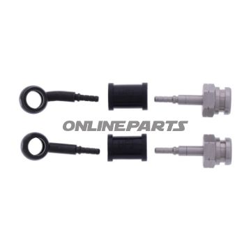 Bremsslange Stålflex Kit Tilslutning sort 2-delt bl.a. Suzuki AN 650 A