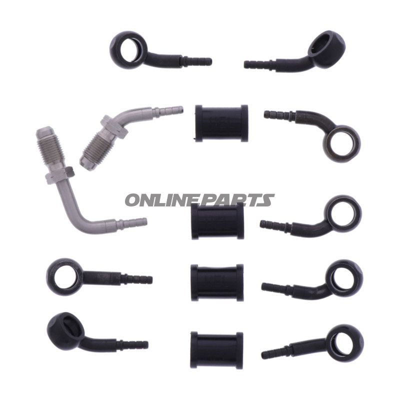 Bremsslange Stålflex Kit Tilslutning sort 5-delt bl.a. Suzuki GSF 1250 SA