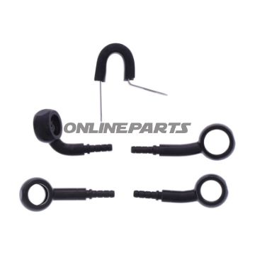 Bremsslange Stålflex Kit Tilslutning sort 2-delt bl.a. Ducati Multistrada 1260