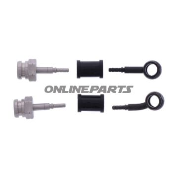 Bremsslange Stålflex Kit Tilslutning sort 2-delt bl.a. Suzuki GSF 650 SA