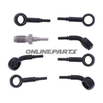 Bremsslange Stålflex Kit Tilslutning sort 4-delt bl.a. BMW R 1100 R