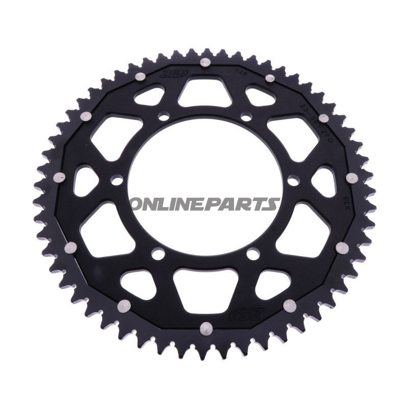 BAGESTE TANDHJUL DOBBELT 58 TANDHØJDE 428 SORT ZF INDVENDIG DIAMETER 108 BOLT AFSTAND 123