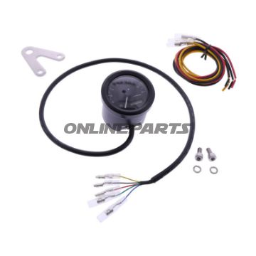 Hastighedsmåler elektrisk sort Daytona 60 mm