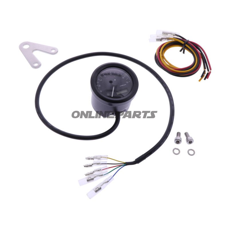 Hastighedsmåler elektrisk sort Daytona 60 mm