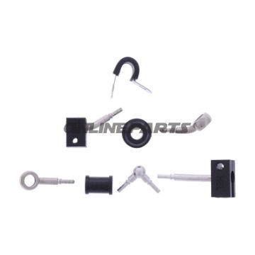 FLETTET STÅL BREMSESLANGE KIT FITTINGS SØLV 3 DELE