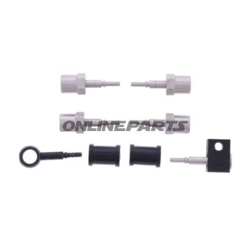 FLETTET STÅL BREMSESLANGESÆT FITTINGS SORT 3 DELE