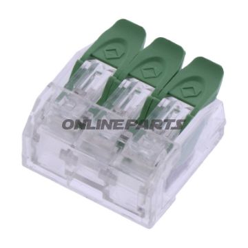 Klemmetilslutning 3-polet 0.2-4.0 GRØN/TT-PAKKE 5 STK