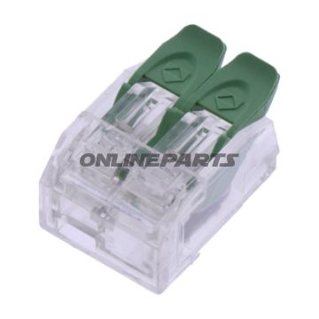 Klemmetilslutning 2-polet 0.2-4.0 GRØN/TT-PAKKE 5 STK