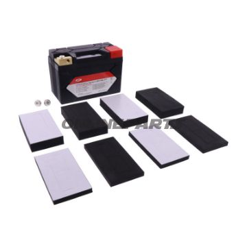 BATTERI MOTORCYKEL JMT14BL-FP JMT LITHIUM ION MED OPLADNINGSINDIKATOR