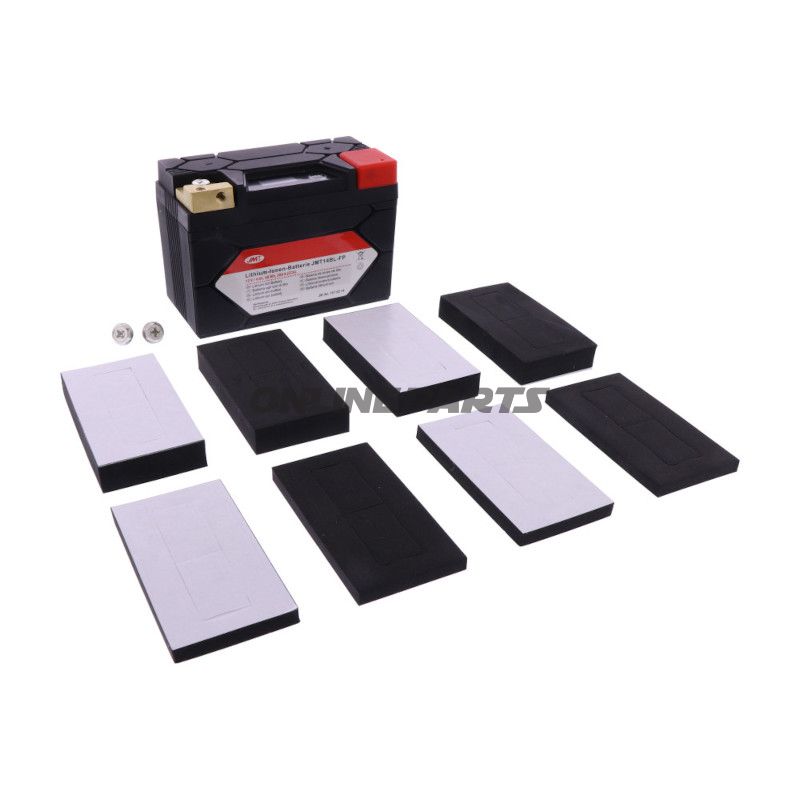 BATTERI MOTORCYKEL JMT14BL-FP JMT LITHIUM ION MED OPLADNINGSINDIKATOR