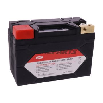 BATTERI MOTORCYKEL JMT14B-FP JMT LITHIUM ION MED OPLADNINGSINDIKATOR