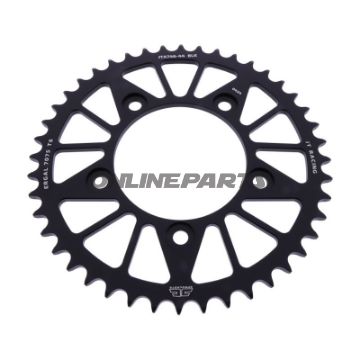 BAGESTE TANDHJUL ALUMINIUM 44 TANDAFSTAND 520 SORT JT INDVENDIG DIAMETER 100 BOLTAFSTAND 124