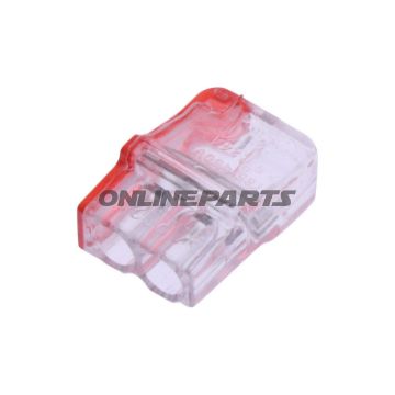 Klemmetilslutning 2-polet 0,2-2,5 RØD/TT-PAKKE 5 STK