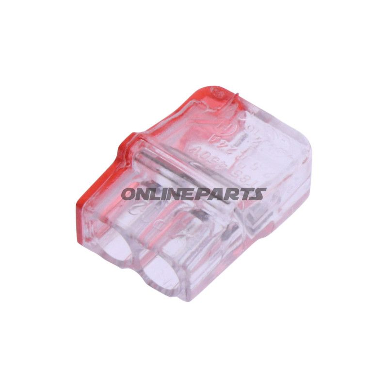 Klemmetilslutning 2-polet 0,2-2,5 RØD/TT-PAKKE 5 STK