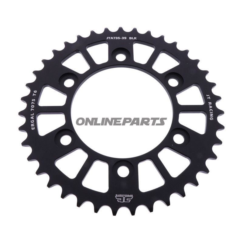 BAGHJUL ALUMINIUM 39 TANDAFSTAND 520 SORT JT INDVENDIG DIAMETER 100 BOLTAFSTAND 124