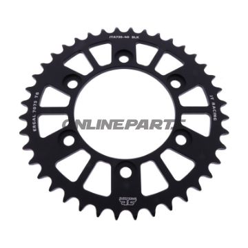 BAGHJUL ALUMINIUM 40 TANDAFSTAND 520 SORT JT INDVENDIG DIAMETER 100 BOLTAFSTAND 124