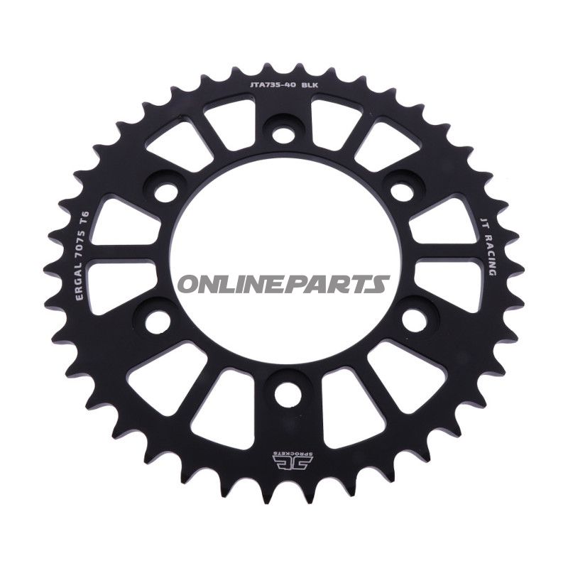 BAGHJUL ALUMINIUM 40 TANDAFSTAND 520 SORT JT INDVENDIG DIAMETER 100 BOLTAFSTAND 124