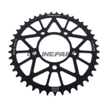 BAGHJUL ALUMINIUM 43 TANDAFSTAND 520 SORT JT INDVENDIG DIAMETER 076 BOLTAFSTAND 100