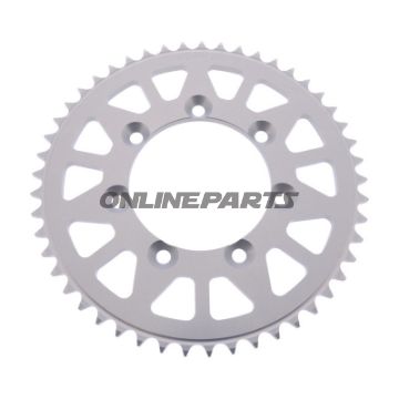 BAGHJUL ALUMINIUM 49 TANDDELING 428 SØLV ESJOT INDVENDIG DIAMETER 085 BOLTAFSTAND 100