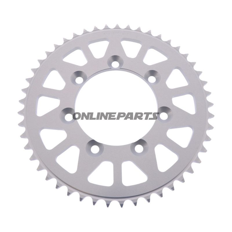 BAGHJUL ALUMINIUM 49 TANDDELING 428 SØLV ESJOT INDVENDIG DIAMETER 085 BOLTAFSTAND 100