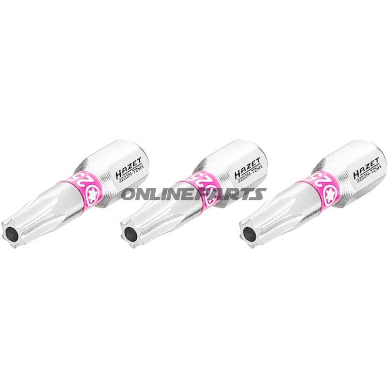 BIT TORX T25H 1/4Z 3 STK 25 mm 1/4Z=6,3 mm