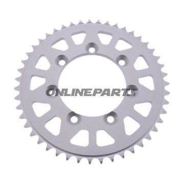 BAGHJUL ALUMINIUM ALUMINIUM 47 TANDDELING 428 SØLV ESJOT INDVENDIG DIAMETER 085 BOLTAFSTAND 100