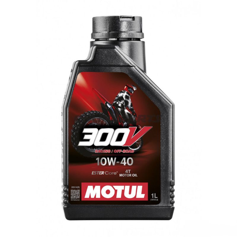 MOTOROLIE 10W40 4-TAKTS 1L MOTUL SYNTETISK 300V FL ÅBEN VEJ