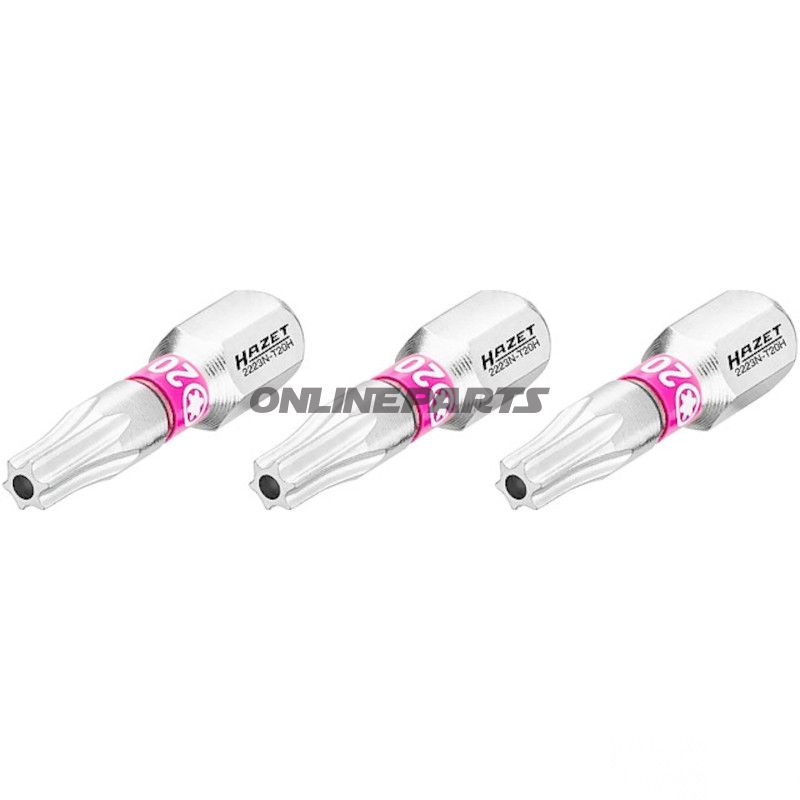 BIT TORX T20H 1/4Z 3 DELE 25 mm 1/4Z=6,3 mm