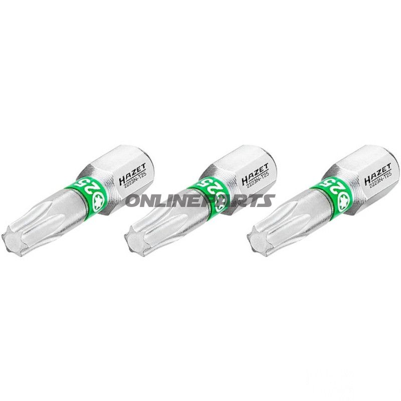 BIT TORX T25 1/4Z 3 STK 25 mm 1/4Z=6,3 mm
