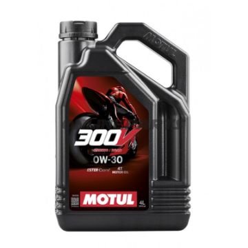 MOTOROLIE 0W30 4-TAKTS 4L MOTUL SYNTETISK 300V FL ROAD RACING