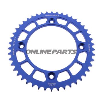 BAGESTE TANDHJUL ALUMINIUM 46 TANDAFSTAND 428 BLÅ JT INDVENDIG DIAMETER 110 BOLTAFSTAND 132