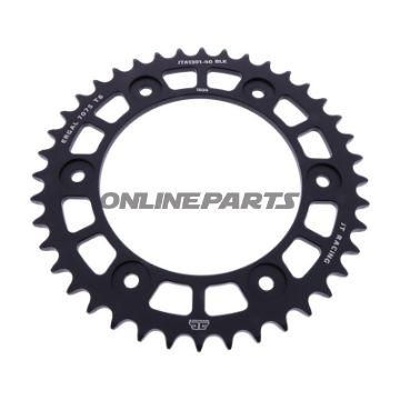 BAGHJUL ALUMINIUM 40 TANDAFSTAND 520 SORT JT INDVENDIG DIAMETER 125 BOLTAFSTAND 153