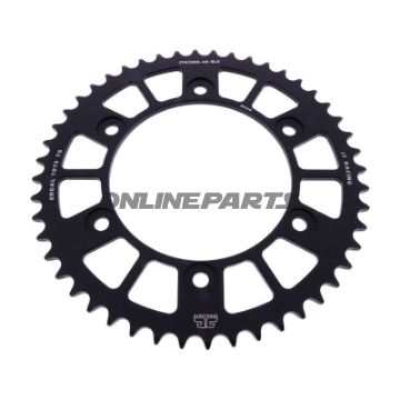 BAGHJUL ALUMINIUM 48 TANDAFSTAND 520 SORT JT INDVENDIG DIAMETER 134 BOLTAFSTAND 160