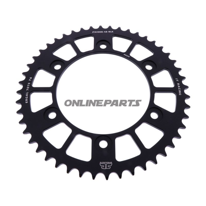 BAGHJUL ALUMINIUM 48 TANDAFSTAND 520 SORT JT INDVENDIG DIAMETER 134 BOLTAFSTAND 160