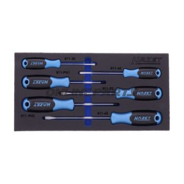 VÆRKTØJSSÆT I SKUFFEINDSATS SCHRAUBENDR SEKSDELT HAZET