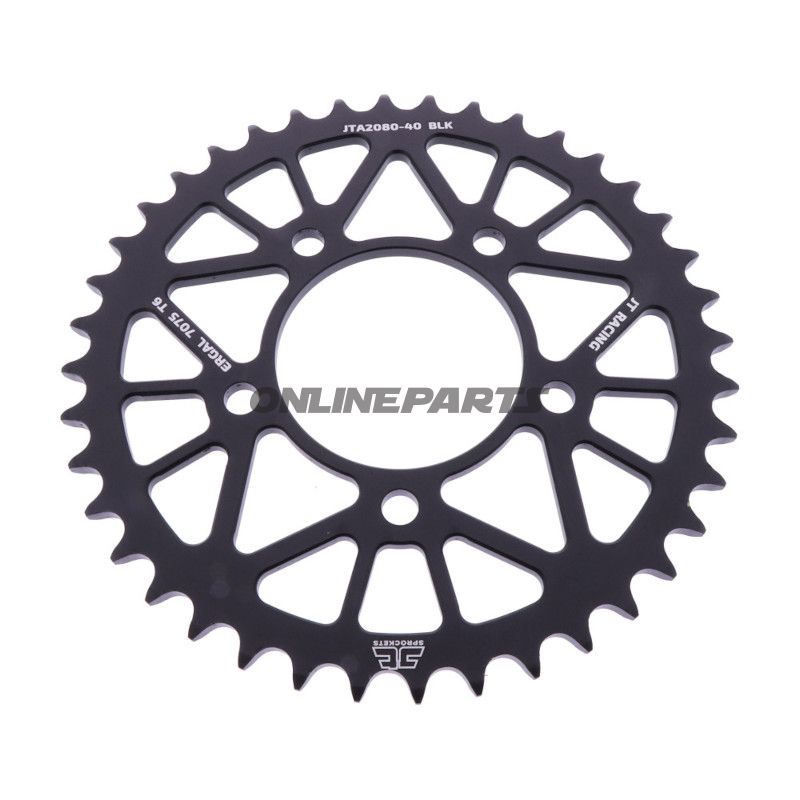 BAGHJUL ALUMINIUM 40 TANDHØJDE 520 SORT JT INDVENDIG DIAMETER 076 BOLTAFSTAND 100