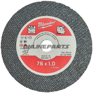 Skæreskive 76X1X10 Metal sæt=5ST Milwaukee
