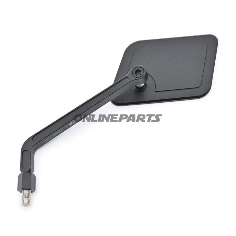 Spejl sort Universal Daytona venstre aluminium